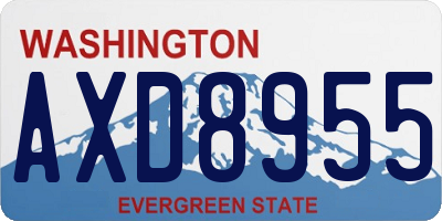 WA license plate AXD8955