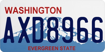 WA license plate AXD8966