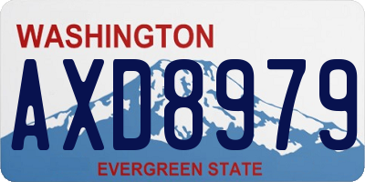 WA license plate AXD8979
