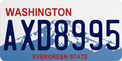 WA license plate AXD8995