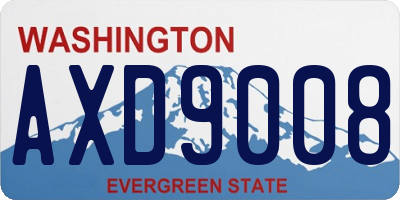 WA license plate AXD9008
