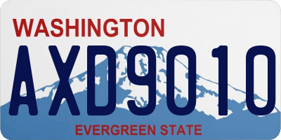 WA license plate AXD9010