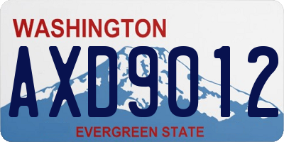 WA license plate AXD9012