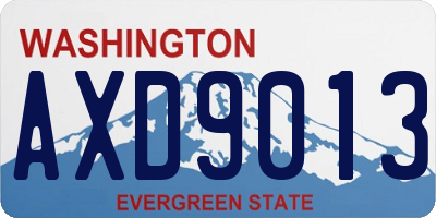 WA license plate AXD9013