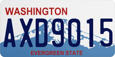 WA license plate AXD9015