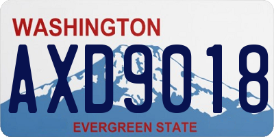 WA license plate AXD9018