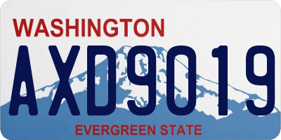 WA license plate AXD9019