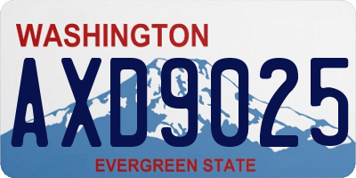 WA license plate AXD9025