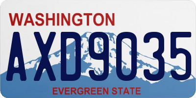 WA license plate AXD9035