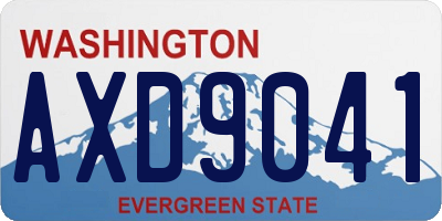WA license plate AXD9041