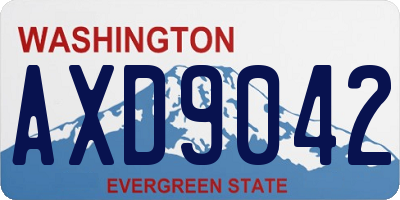 WA license plate AXD9042