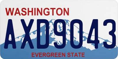 WA license plate AXD9043