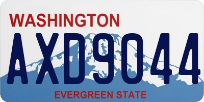 WA license plate AXD9044