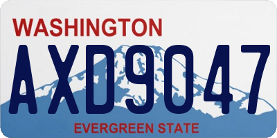 WA license plate AXD9047