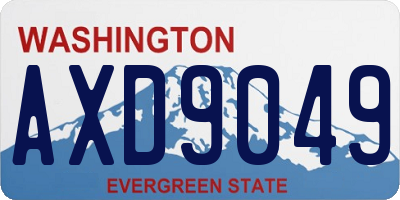 WA license plate AXD9049