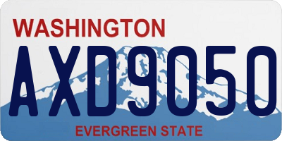 WA license plate AXD9050