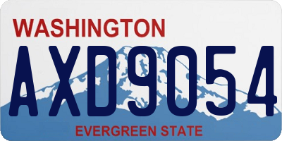 WA license plate AXD9054