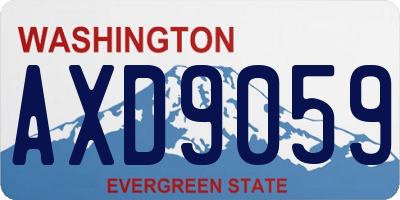 WA license plate AXD9059