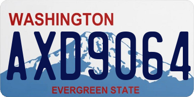 WA license plate AXD9064