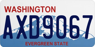 WA license plate AXD9067
