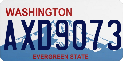 WA license plate AXD9073