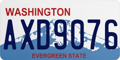WA license plate AXD9076