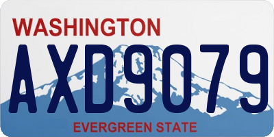 WA license plate AXD9079