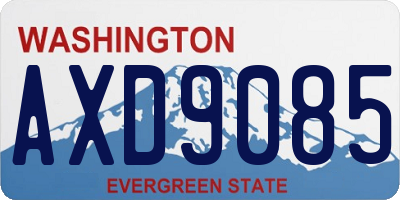 WA license plate AXD9085