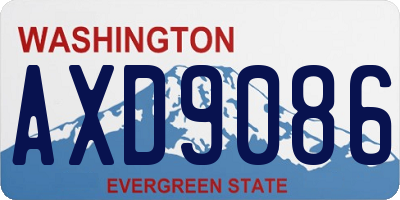 WA license plate AXD9086