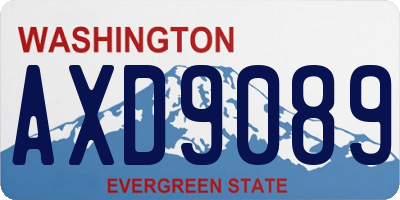 WA license plate AXD9089