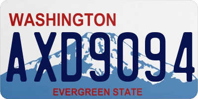 WA license plate AXD9094
