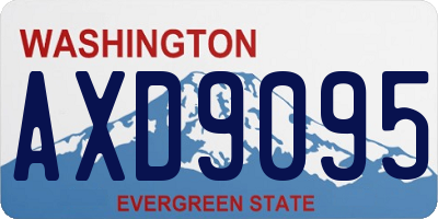 WA license plate AXD9095