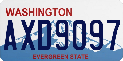 WA license plate AXD9097