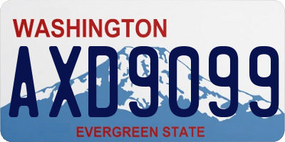 WA license plate AXD9099