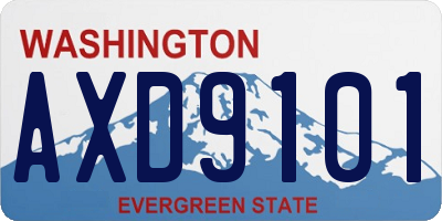 WA license plate AXD9101