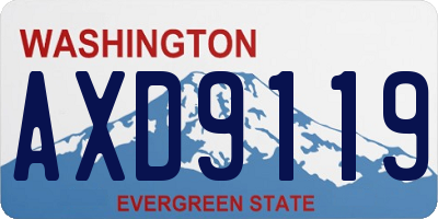 WA license plate AXD9119