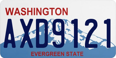 WA license plate AXD9121