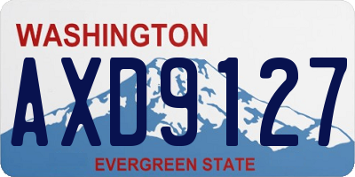 WA license plate AXD9127