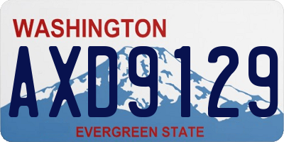 WA license plate AXD9129
