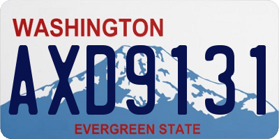 WA license plate AXD9131