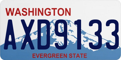 WA license plate AXD9133