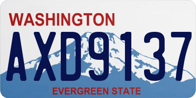 WA license plate AXD9137