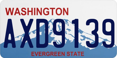 WA license plate AXD9139