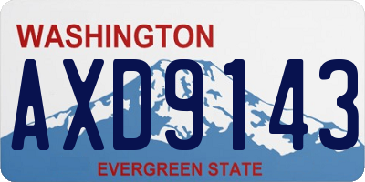 WA license plate AXD9143