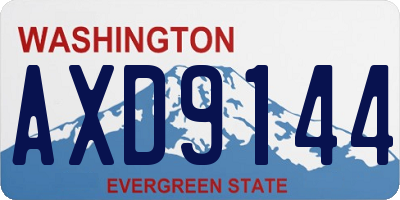 WA license plate AXD9144