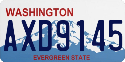 WA license plate AXD9145