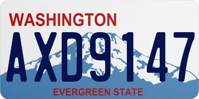 WA license plate AXD9147