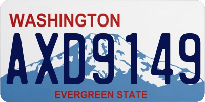 WA license plate AXD9149