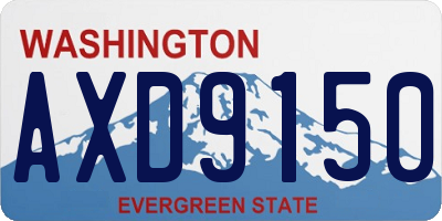 WA license plate AXD9150