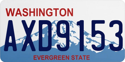 WA license plate AXD9153